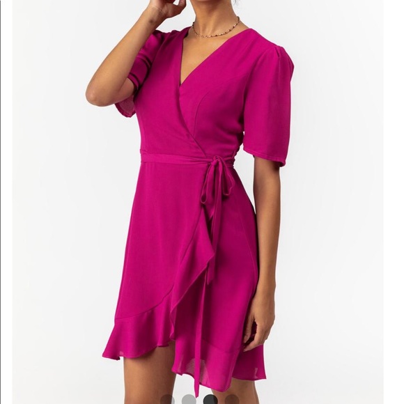 KEMBLE SHORT SLEEVE WRAP DRESS - Picture 3 of 3